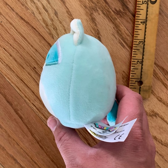 Squishmallows Aqua Raccoon 4” Blue Teal Stuffed Plush Toy Animal 11/2019 - Picture 3 of 8